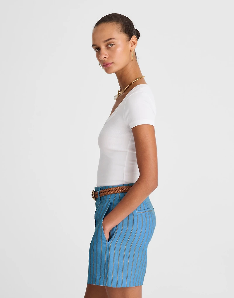 Pintucked Shorts in 100% Linen | Madewell