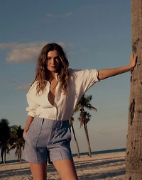 Pintucked Shorts in 100% Linen | Madewell