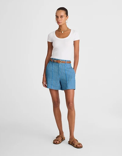 Pintucked Shorts in 100% Linen | Madewell