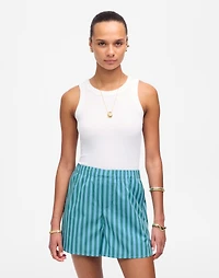 Curved Hem Pull-On Shorts Poplin | Madewell
