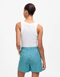 Curved Hem Pull-On Shorts Poplin | Madewell