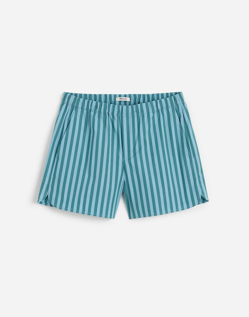 Curved Hem Pull-On Shorts Poplin | Madewell