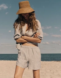 Curved Hem Pull-On Shorts 100% Linen | Madewell