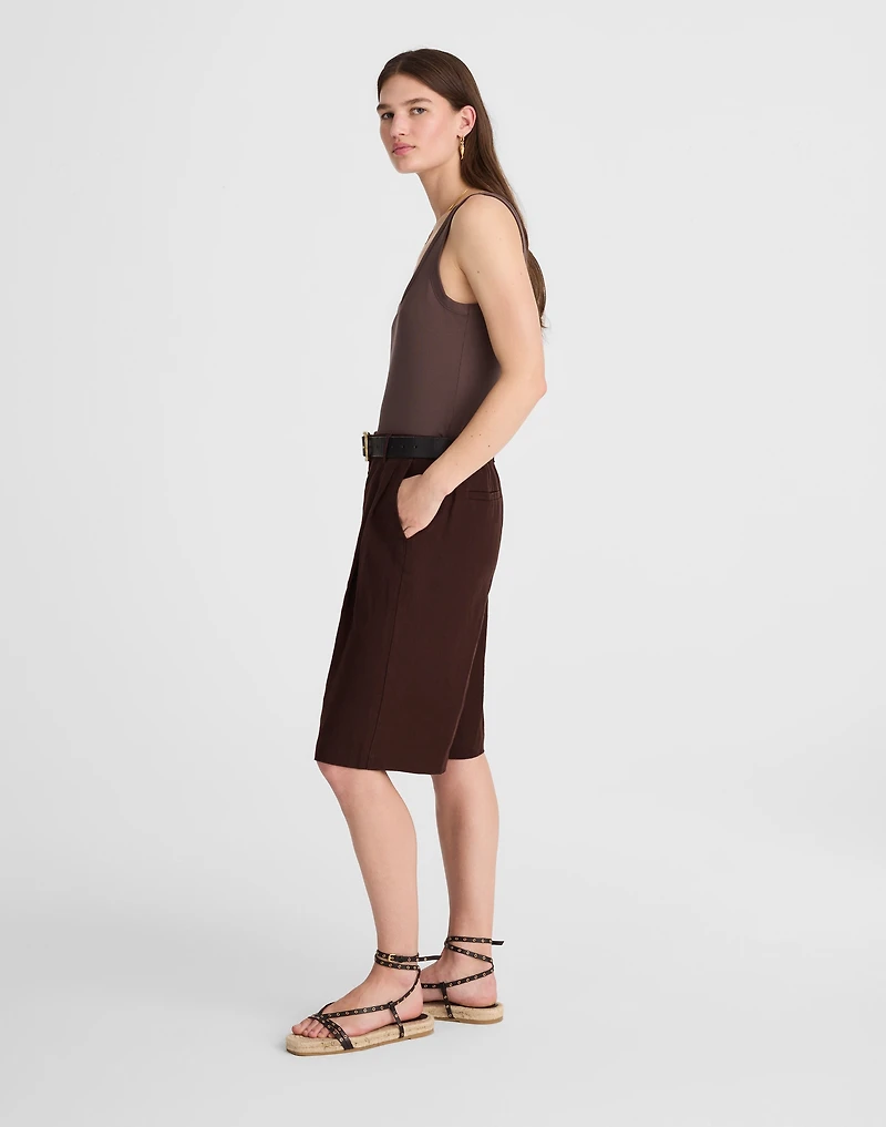 Relaxed Pleated Trouser Shorts 100% Linen | Madewell