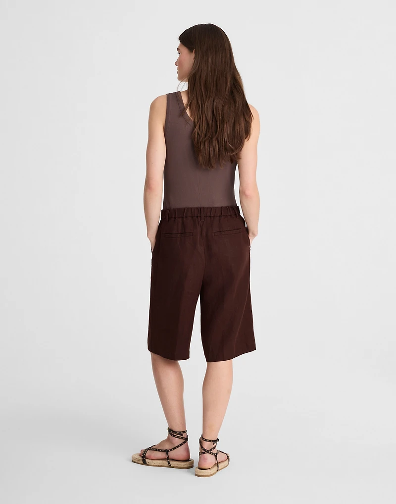 Relaxed Pleated Trouser Shorts 100% Linen | Madewell