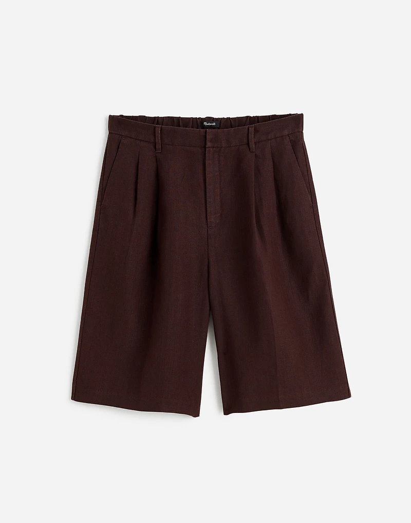 Relaxed Pleated Trouser Shorts 100% Linen | Madewell