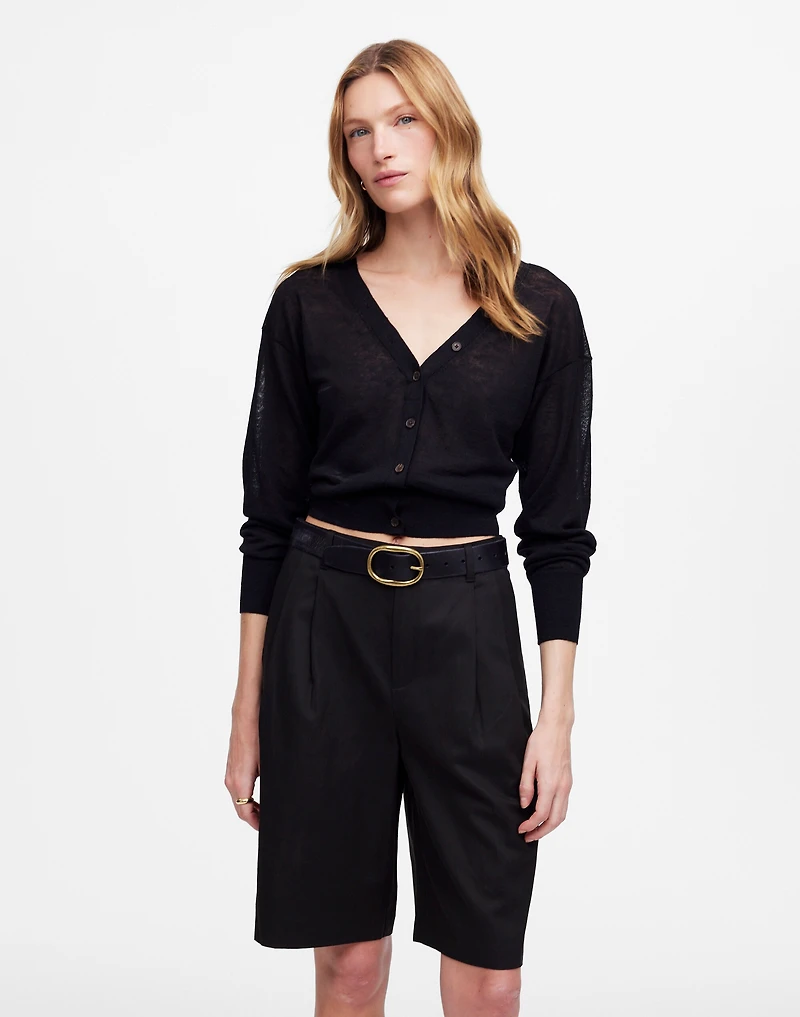 Relaxed Pleated Trouser Shorts in Drapey Twill | Madewell