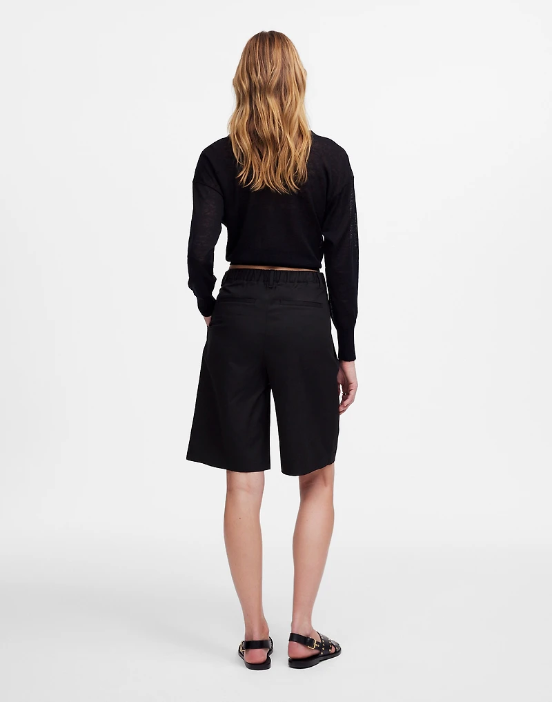 Relaxed Pleated Trouser Shorts in Drapey Twill | Madewell