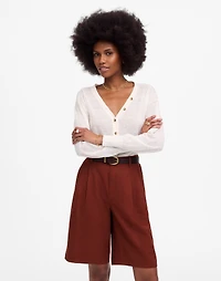 Relaxed Pleated Trouser Shorts Drapey Twill | Madewell