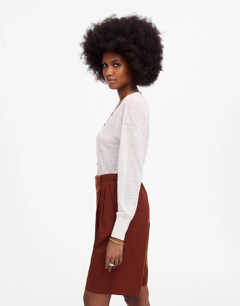 Relaxed Pleated Trouser Shorts Drapey Twill | Madewell