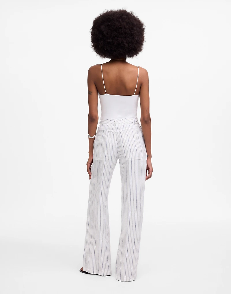 The Zoe Relaxed Wide Pant 100% Linen | Madewell