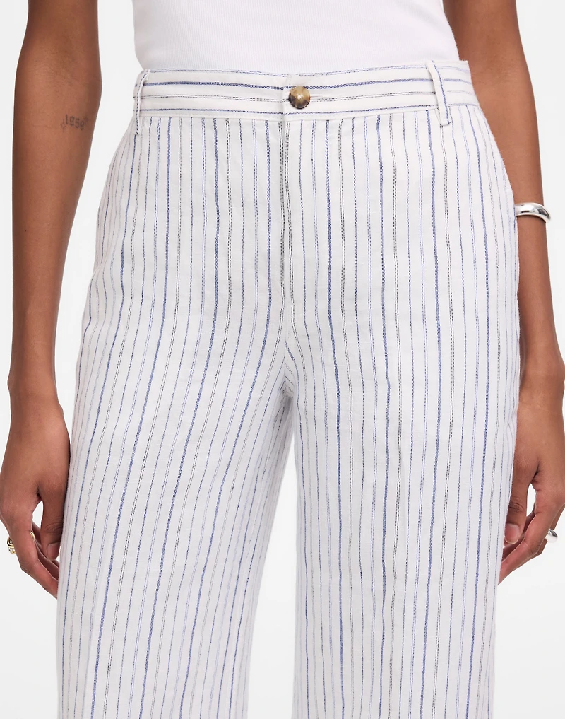 The Zoe Relaxed Wide Pant 100% Linen | Madewell