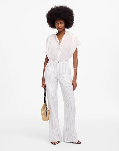 The Zoe Relaxed Wide Pant 100% Linen | Madewell