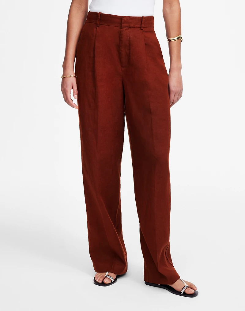 Slouchy Straight Pants 100% Linen | Madewell