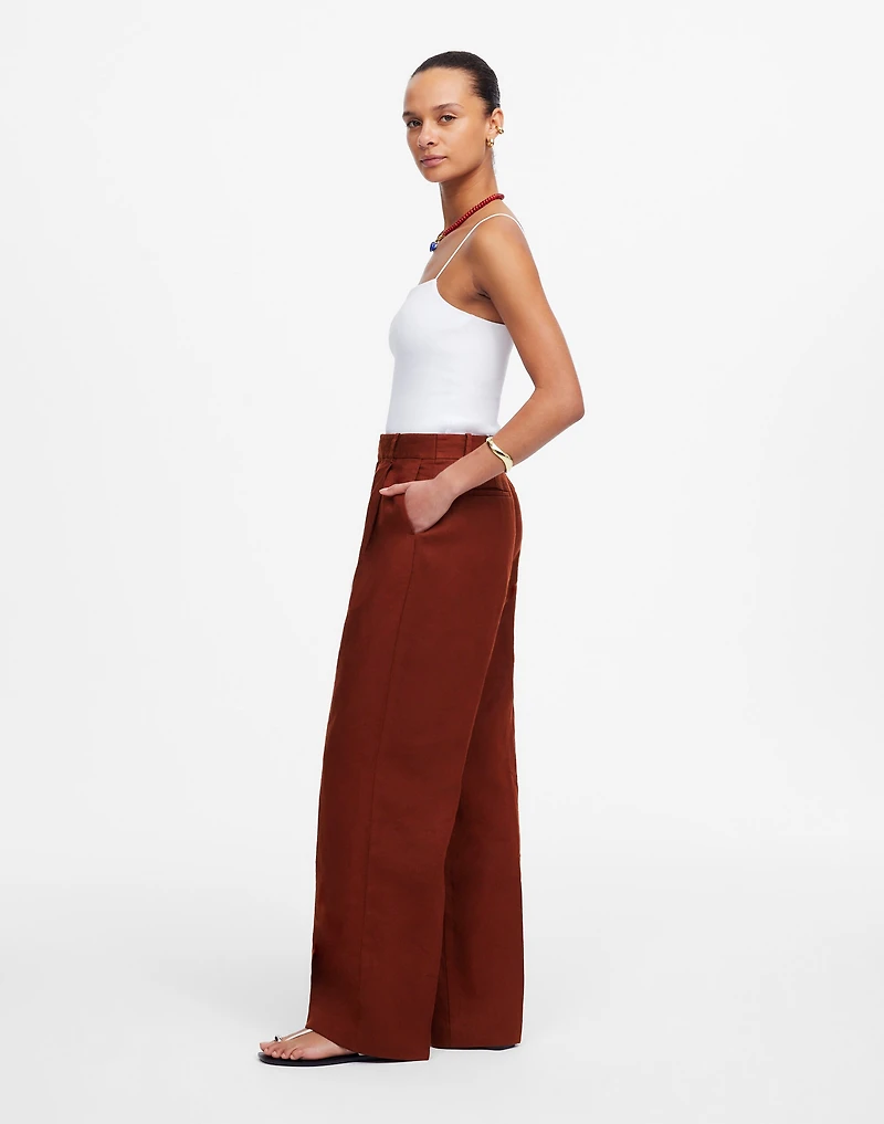 Slouchy Straight Pants 100% Linen | Madewell