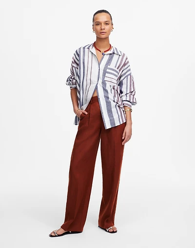 Slouchy Straight Pants 100% Linen | Madewell