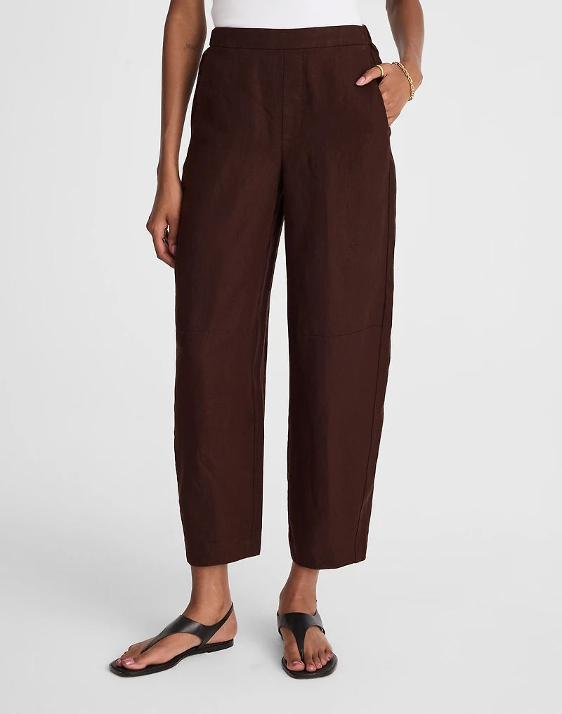 Pull-On Barrel Pants 100% Linen | Madewell