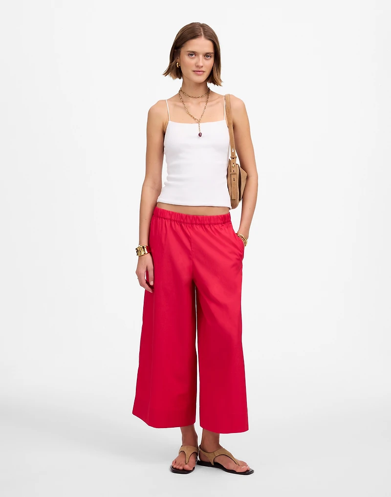 Pull-On Culottes in Cotton Poplin | Madewell