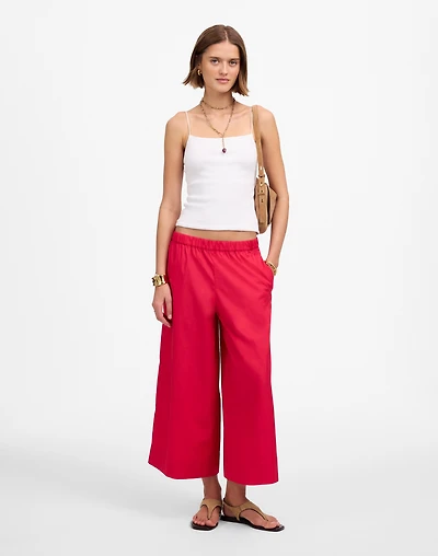 Pull-On Culottes in Cotton Poplin | Madewell