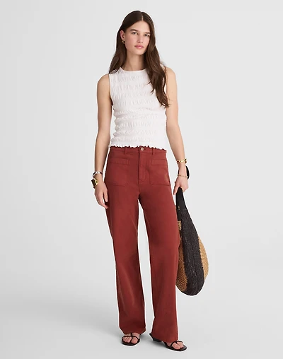 The Emmett Wide-Leg Pant: Patch Pocket Edition | Madewell