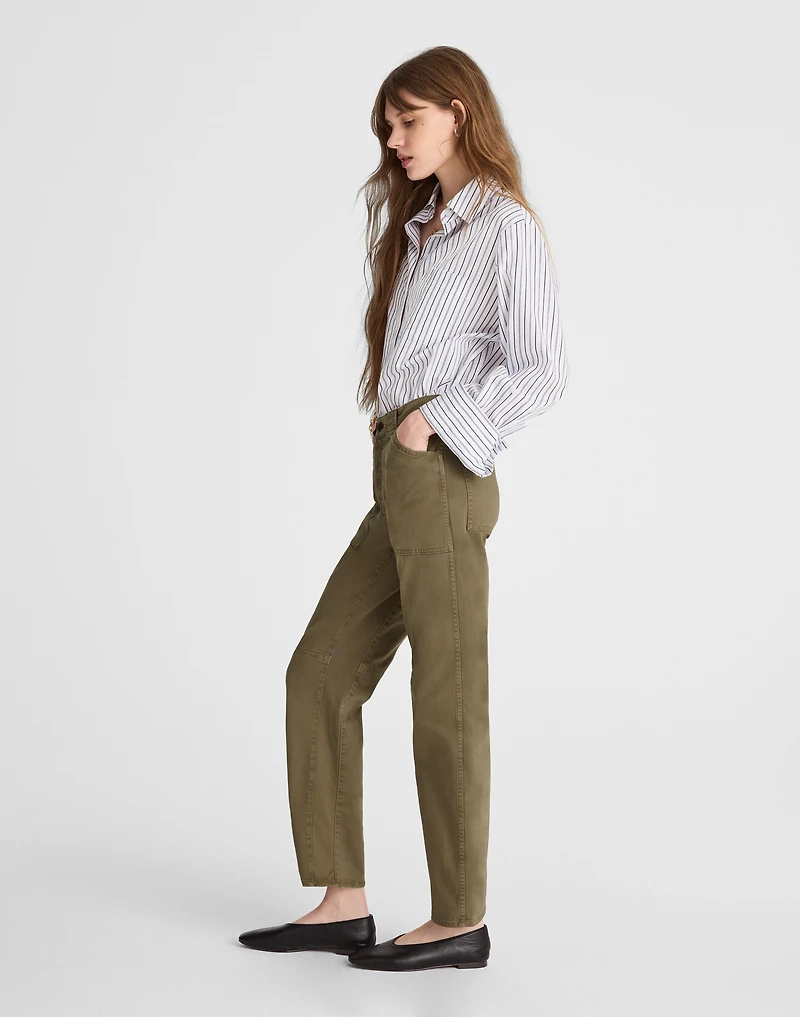 The Darted Barrel-Leg Utility Pant | Madewell