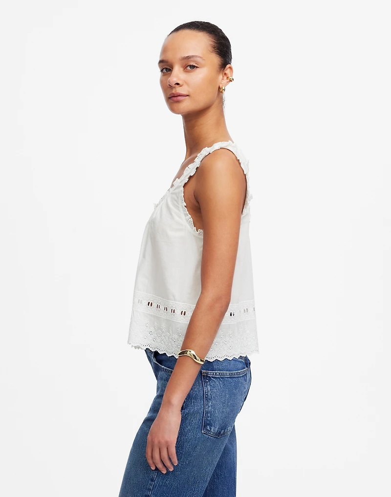 Embroidered Scalloped Tank | Madewell