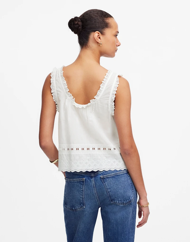 Embroidered Scalloped Tank | Madewell