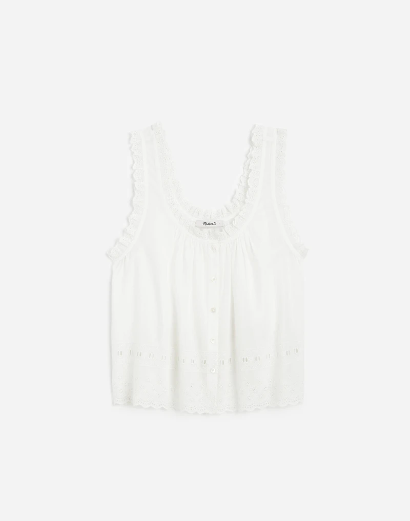 Embroidered Scalloped Tank | Madewell