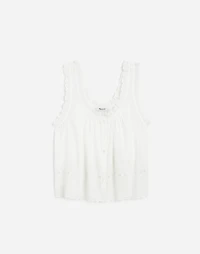 Embroidered Scalloped Tank | Madewell