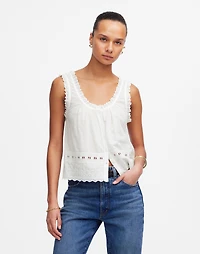 Embroidered Scalloped Tank | Madewell