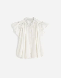 Shirred Lace-Trim Top | Madewell