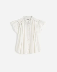 Shirred Lace-Trim Top | Madewell