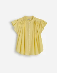 Shirred Lace-Trim Top | Madewell