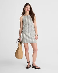 Ruched Squareneck Tank Linen-Cotton | Madewell