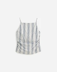 Ruched Squareneck Tank Linen-Cotton | Madewell