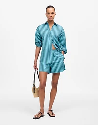 Boxy Button-Up Shirt Stripe | Madewell