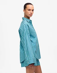 Boxy Button-Up Shirt Stripe | Madewell