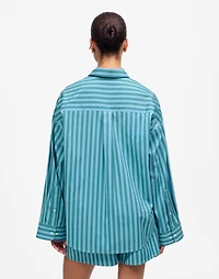 Boxy Button-Up Shirt Stripe | Madewell
