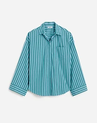 Boxy Button-Up Shirt Stripe | Madewell