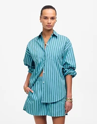 Boxy Button-Up Shirt Stripe | Madewell