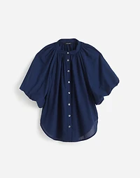 Shirred Balloon-Sleeve Top Cotton Voile | Madewell