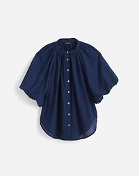 Shirred Balloon-Sleeve Top Cotton Voile | Madewell