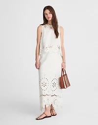 Embroidered Eyelet High-Low Tank | Madewell