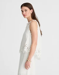 Embroidered Eyelet High-Low Tank | Madewell