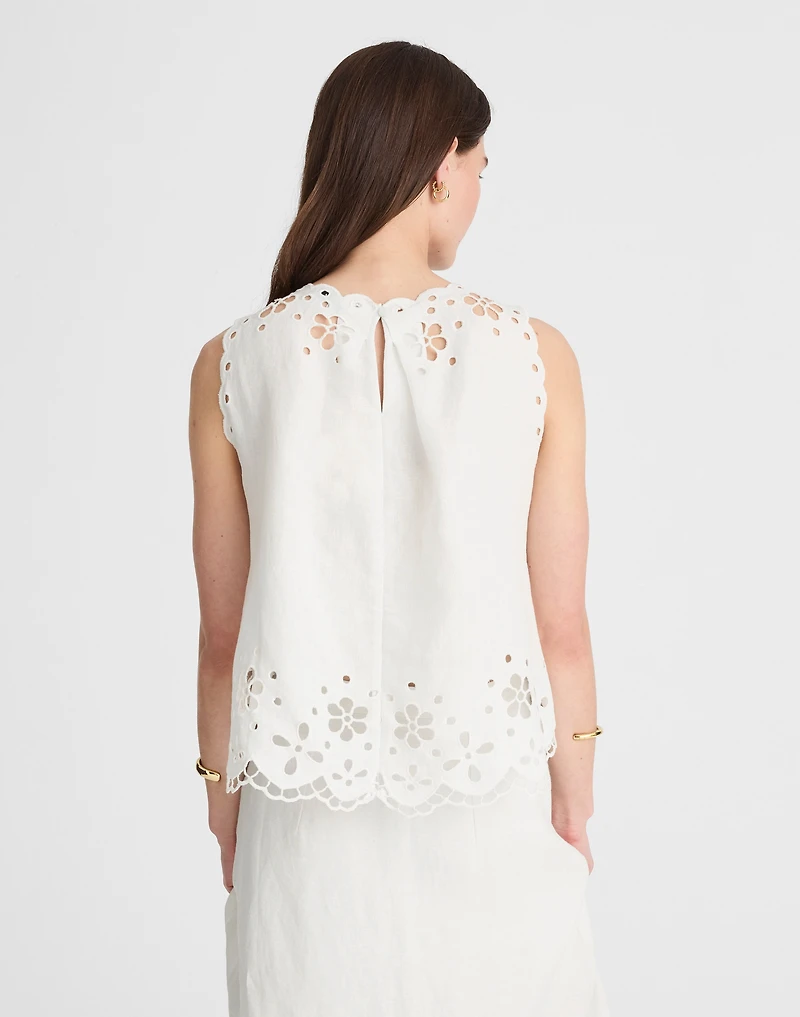 Embroidered Eyelet High-Low Tank | Madewell
