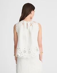 Embroidered Eyelet High-Low Tank | Madewell