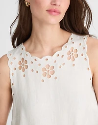 Embroidered Eyelet High-Low Tank | Madewell