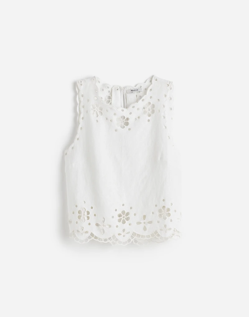 Embroidered Eyelet High-Low Tank | Madewell