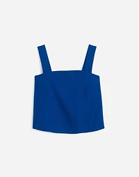 Curved-Neck Shell Tank 100% Linen | Madewell