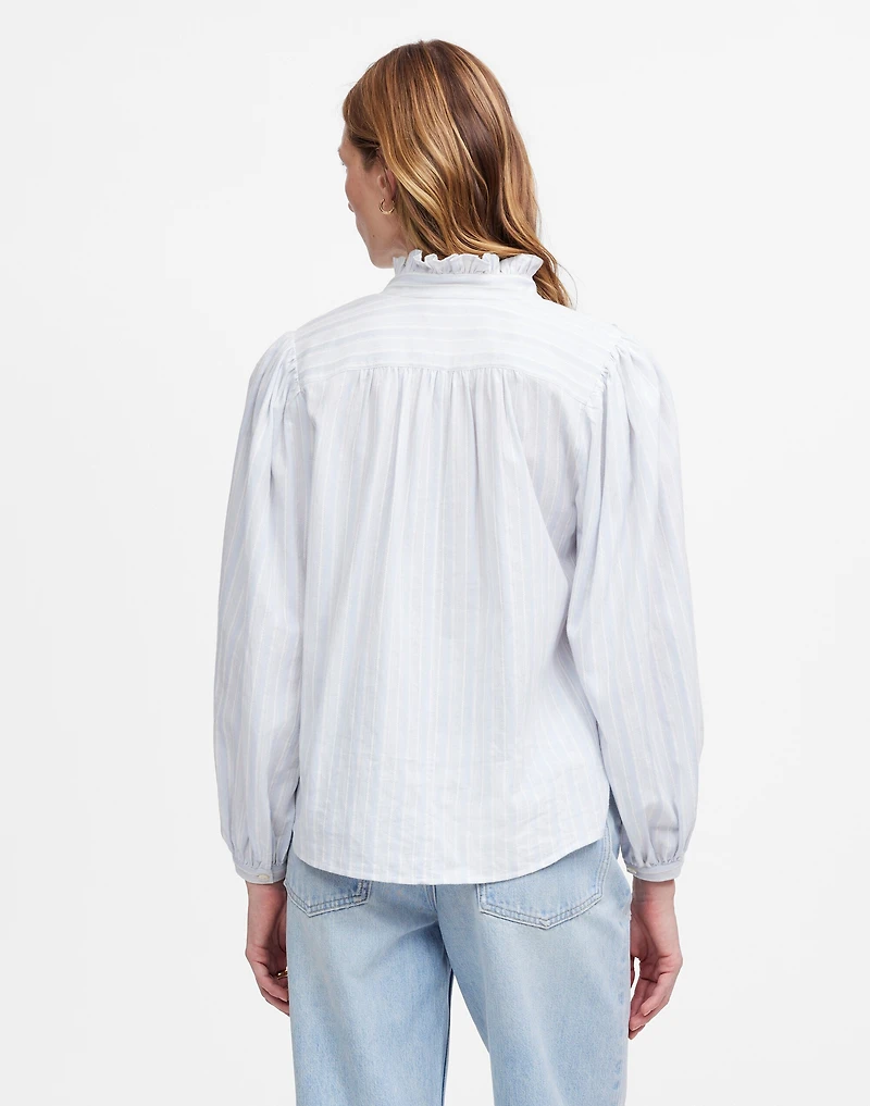 Ruffled Popover Top Stripe | Madewell
